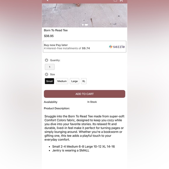 NWOT Cute Boutique Tee 📚🖤 - Picture 2 of 4